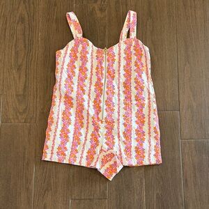 Floral Striped One-Piece Romper
